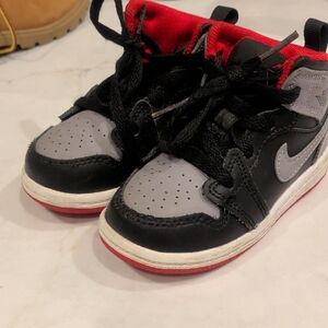 Kids Black and Red Sneakers